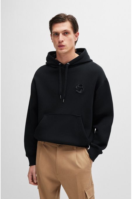 HOODIE CON CAPUCHA OVERSIZE FIT EN ALGODÓN CON MONOGRAMA DOUBLE B HOMBRE