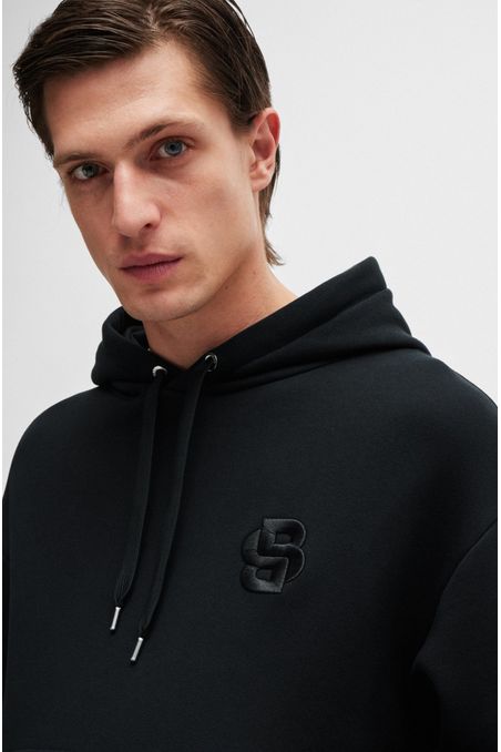 HOODIE CON CAPUCHA OVERSIZE FIT EN ALGODÓN CON MONOGRAMA DOUBLE B HOMBRE