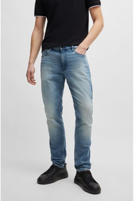 JEANS EXTRA SLIM FIT DE DENIM ELÁSTICO CÓMODO HOMBRE