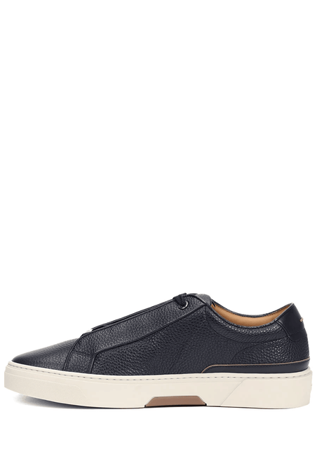 TENIS DE CUERO GRABADO GARY CON LAZO PARA CORDONES HOMBRE