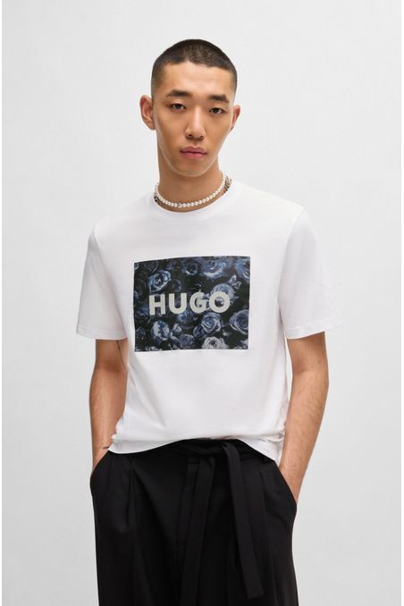 CAMISETA REGULAR FIT DE TEJIDO DE ALGODÓN CON ILUSTRACIÓN HOMBRE