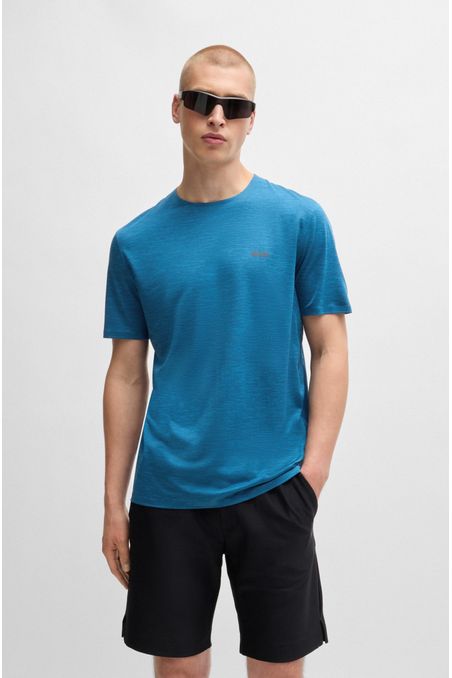 CAMISETA SLIM FIT CON UNA ILUSTRACIÓN REFLECTANTE HOMBRE