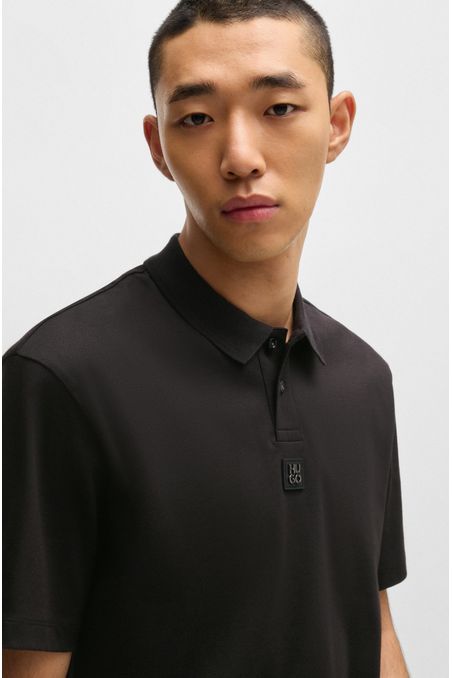 POLO REGULAR FIT DE ALGODÓN INTERLOCK SUPERIOR CON LOGO HOMBRE