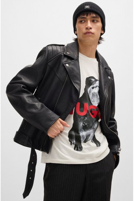CAMISETA REGULAR FIT DE TEJIDO DE ALGODÓN CON ILUSTRACIÓN HOMBRE
