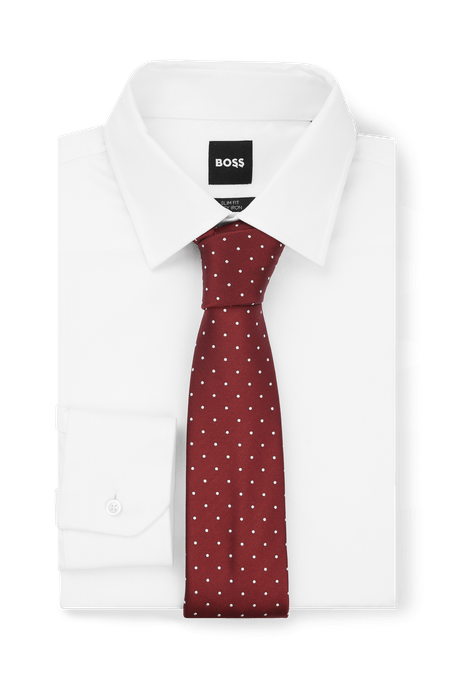 CORBATA DE MEZCLA DE SEDA CON PATRÓN JACQUARD HOMBRE