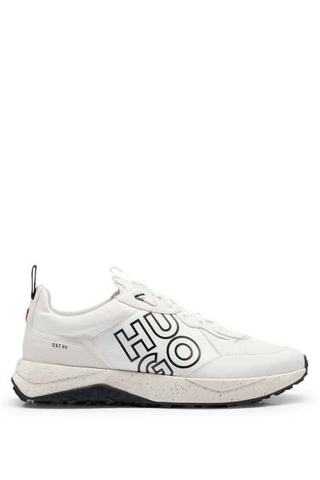 TENIS DE DIFERENTES MATERIALES CON LOGO HOMBRE