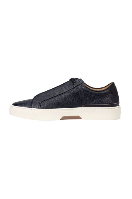 TENIS DE CUERO GRABADO GARY CON LAZO PARA CORDONES HOMBRE