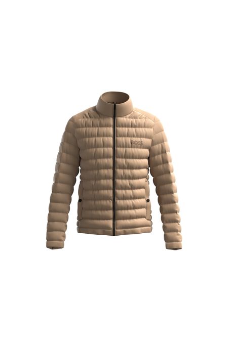 CHAQUETA ACOLCHADA REPELENTE AL AGUA CON LOGO HOMBRE