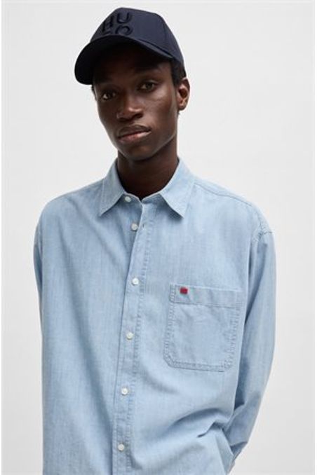GORRA DE SARGA DE ALGODÓN CON LOGO BORDADO