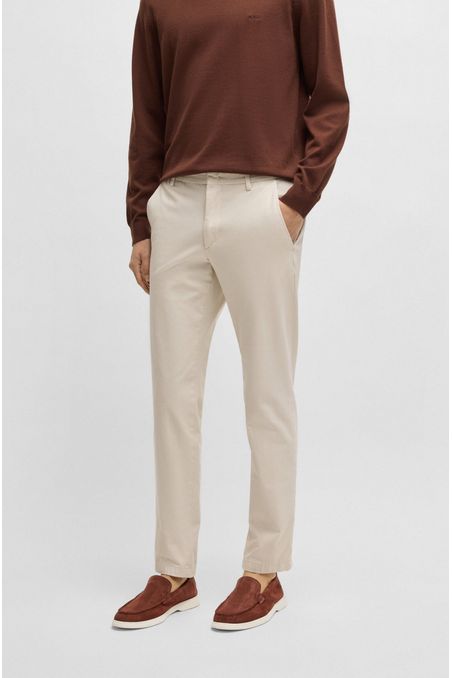PANTALONES SLIM FIT DE ALGODÓN ELÁSTICO HOMBRE