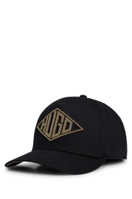 GORRA DE SARGA DE ALGODÓN CON LOGO GEOMÉTRICO HOMBRE