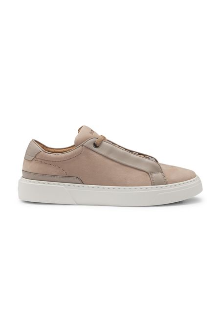 TENIS DE CUERO CON TEJIDO PREMIUM HOMBRE