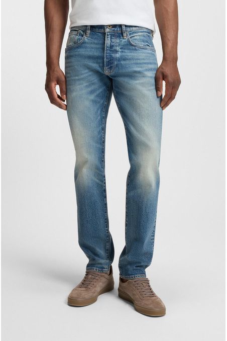 JEANS SLIM FIT CON DETALLE DE LOGO ICÓNICO HOMBRE