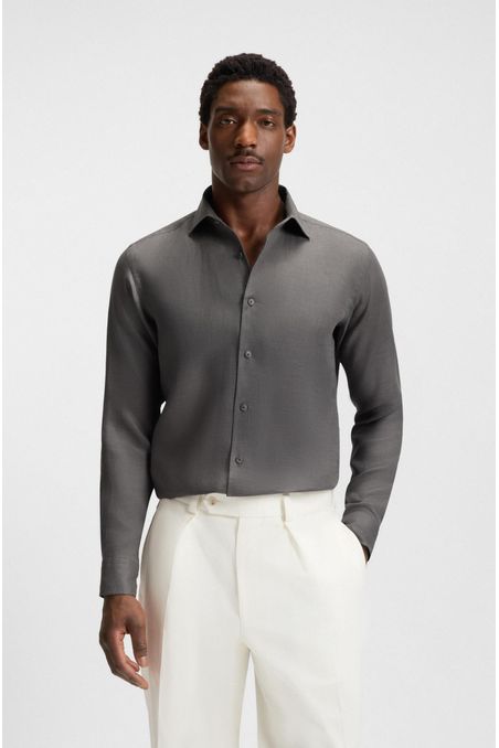 CAMISA CON DETALLE DE LOGO ICÓNICO HOMBRE