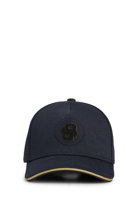Gorra de algodón con parche de monograma Double B