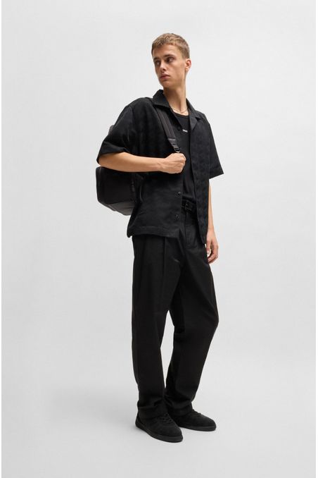 MORRAL DE SARGA CON CREMALLERA Y FUNDA ELEGANTE HOMBRE