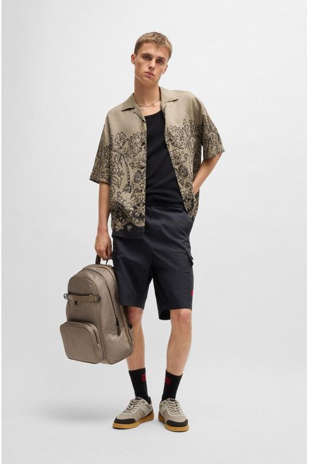 MORRAL DE SARGA CON CREMALLERA Y FUNDA ELEGANTE HOMBRE