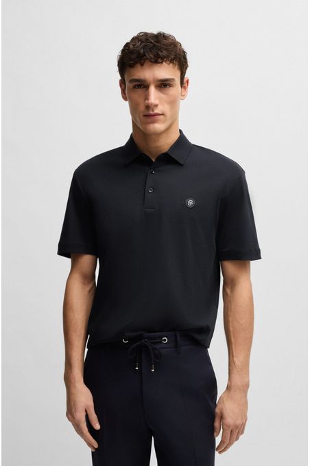 POLO DE ALGODÓN MERCERIZADO CON MONOGRAMA DOBLE POLO REGULAR FIT HOMBRE