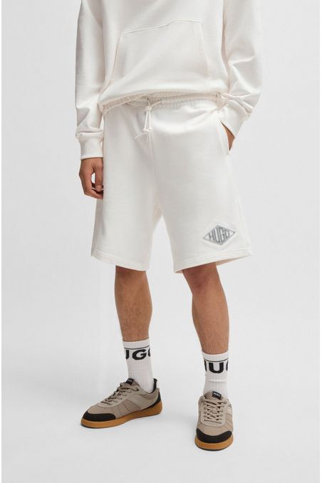 SHORTS RELAXED FIT EN FELPA DE ALGODÓN CON LOGO BORDADO HOMBRE