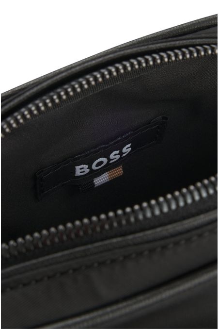 BOLSO MENSAJERO DE SARGA CON MONOGRAMA DOUBLE B CANGURERA HOMBRE
