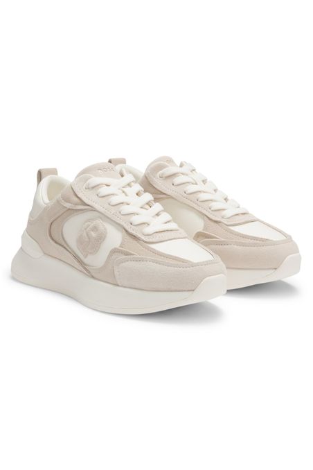 TENIS CON RIBETE DE ANTE Y MONOGRAMA DOUBLE B TENIS MUJER