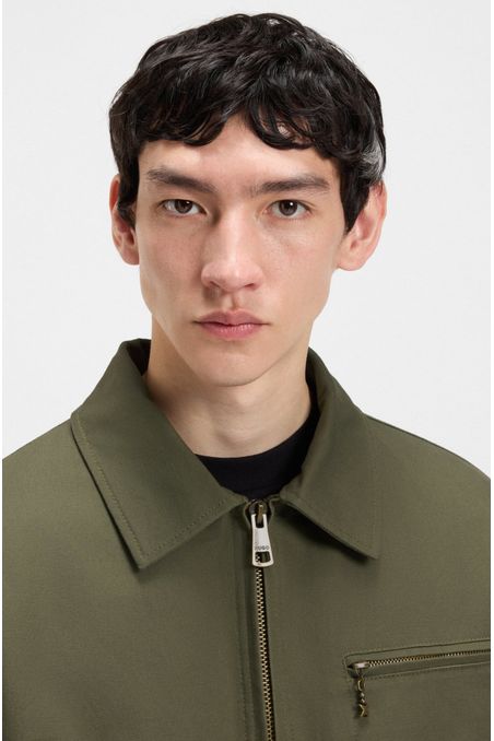 CHAQUETA LIGERAMENTE ACOLCHADA REGULAR FIT EN LONA DE ALGODÓN CHAMARRA REGULAR FIT HOMBRE