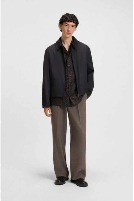 CHAQUETA REGULAR FIT DE ALGODÓN ENCERADO CHAMARRA REGULAR FIT HOMBRE