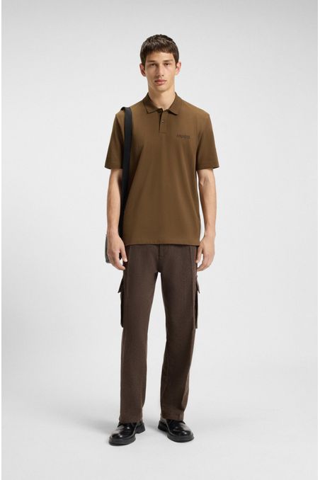 POLO DE PIQUÉ DE ALGODÓN CON APLIQUE CON LOGO POLO REGULAR FIT HOMBRE