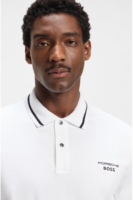 POLO PORSCHE X BOSS EN ALGODÓN CON CONTROL DE LA HUMEDAD POLO REGULAR FIT HOMBRE