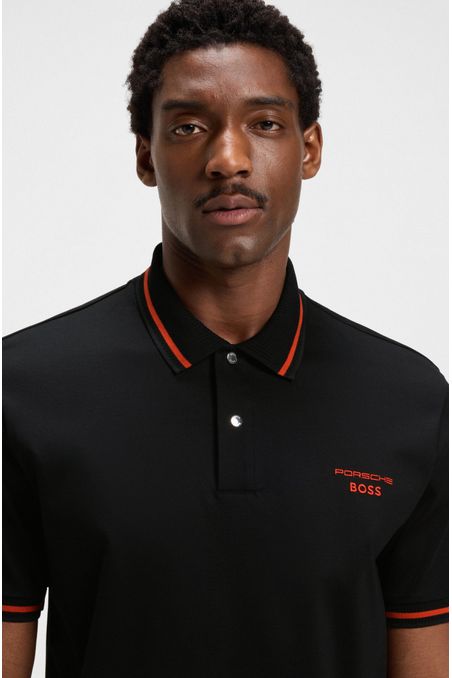 POLO PORSCHE X BOSS EN ALGODÓN CON CONTROL DE LA HUMEDAD POLO REGULAR FIT HOMBRE