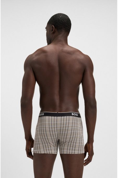 PAQUETE DE TRES BÓXER EN ALGODÓN ELÁSTICO CON LOGOS BOXER HOMBRE