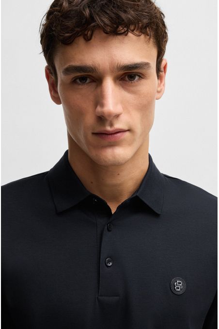 POLO DE ALGODÓN MERCERIZADO CON MONOGRAMA DOBLE POLO REGULAR FIT HOMBRE