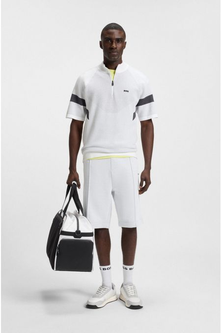 BOLSA DE VIAJE CON BLOQUES DE COLOR Y LOGO REFLECTANTE BOLSO DE VIAJE HOMBRE