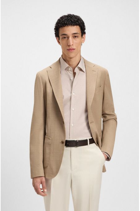 CINTURÓN DE PIEL ITALIANA CON DETALLE DE LOGO EN LA TRABILLA CINTURÓN FORMAL HOMBRE