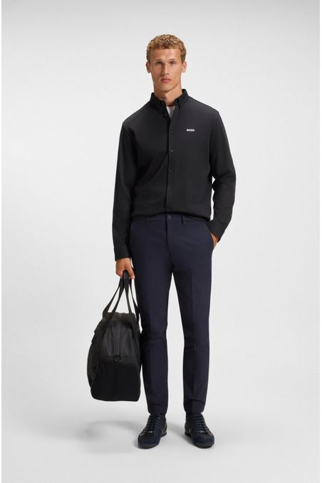 CAMISA REGULAR FIT EN PUNTO DINÁMICO DE ALGODÓN CAMISA REGULAR FIT HOMBRE