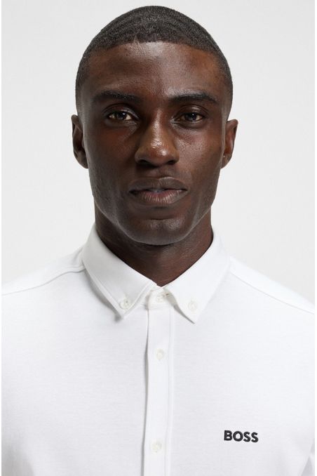 CAMISA REGULAR FIT EN PUNTO DINÁMICO DE ALGODÓN CAMISA REGULAR FIT HOMBRE