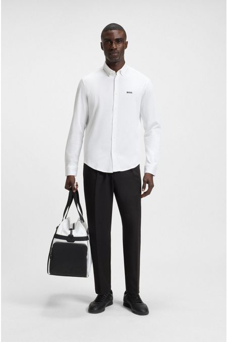 CAMISA REGULAR FIT EN PUNTO DINÁMICO DE ALGODÓN CAMISA REGULAR FIT HOMBRE