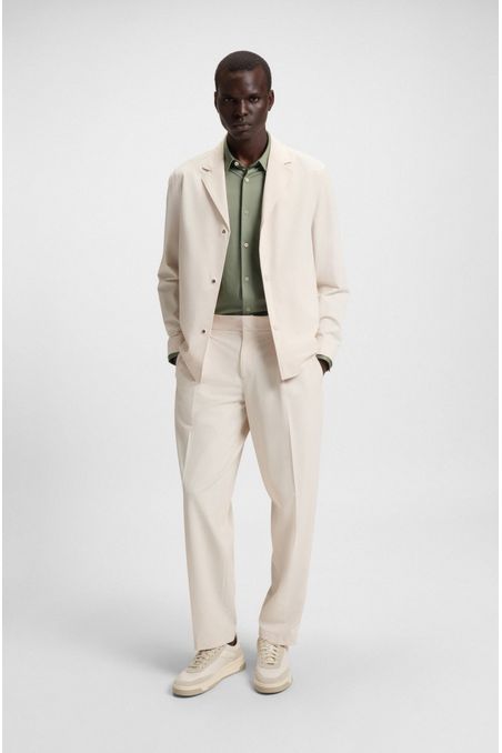 CAMISA SLIM FIT EN TEJIDO ELÁSTICO TÉCNICO CON ESTRUCTURA CAMISA SLIM FIT HOMBRE