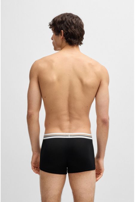 PAQUETE DE TRES BÓXER CON LOGOS Y RAYAS EN LA CINTURA CALZONCILLOS HOMBRE