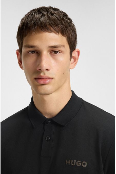 POLO DE PIQUÉ DE ALGODÓN CON APLIQUE CON LOGO POLO REGULAR FIT HOMBRE