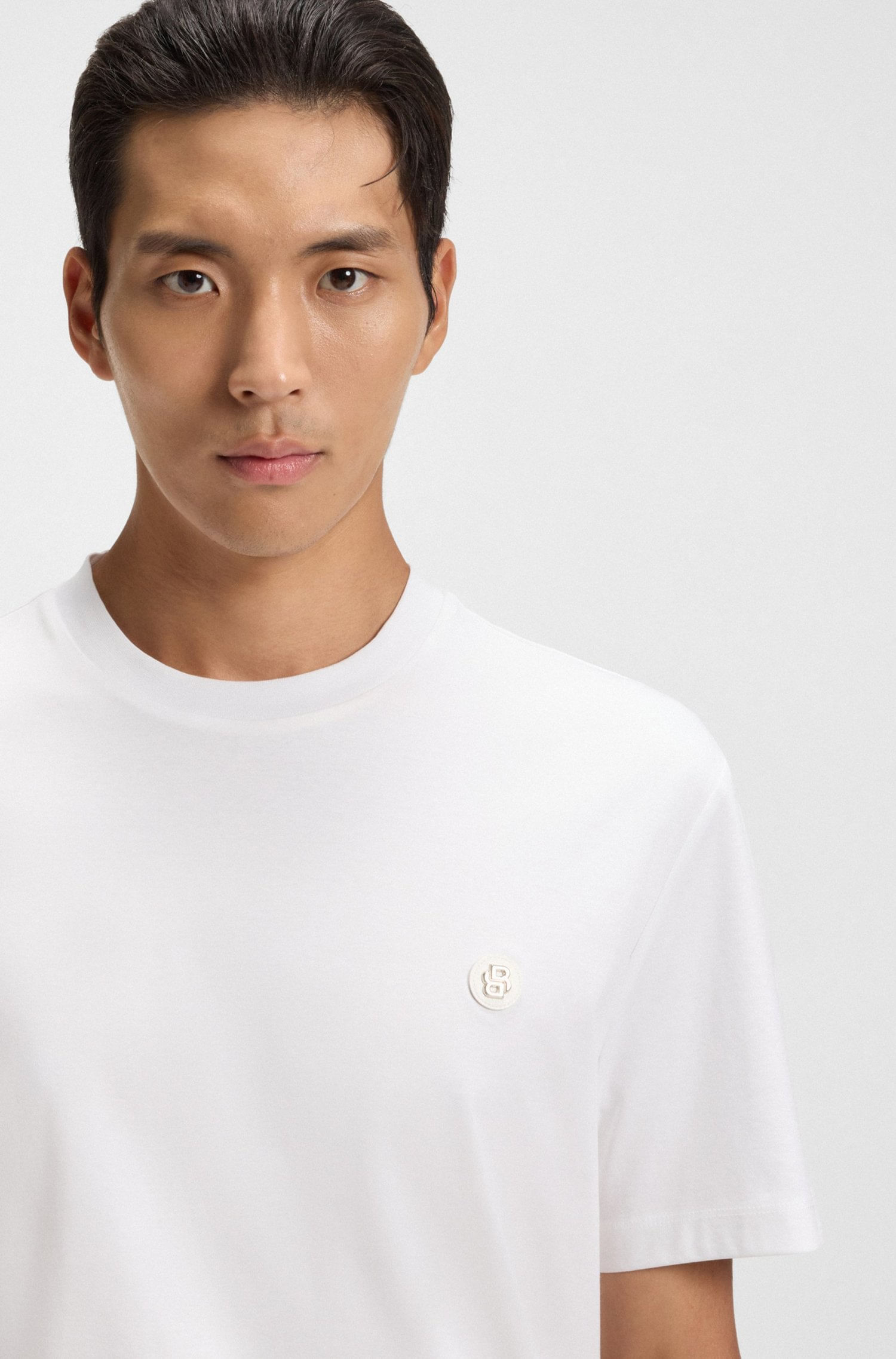 CAMISETA REGULAR FIT DE ALGODÓN CON MONOGRAMA DOUBLE B PLAYERA REGULAR FIT HOMBRE