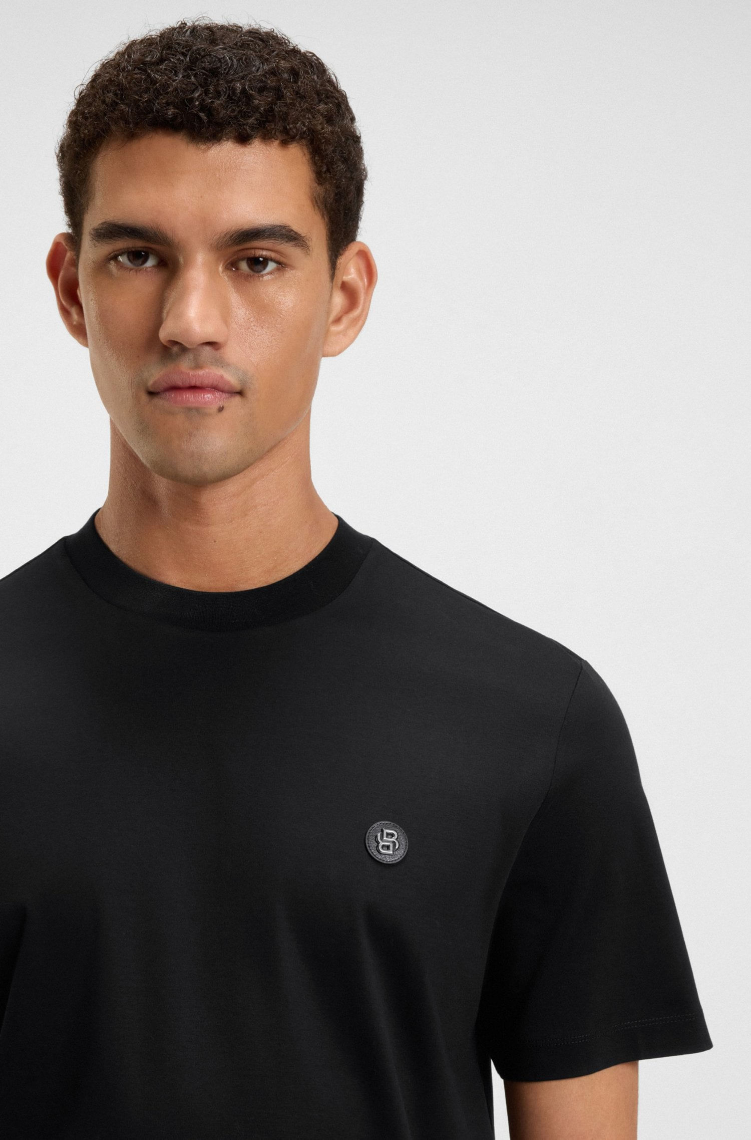 CAMISETA REGULAR FIT DE ALGODÓN CON MONOGRAMA DOUBLE B PLAYERA REGULAR FIT HOMBRE