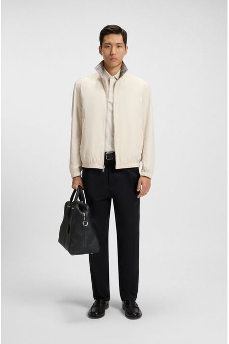 CAZADORA REVERSIBLE REPELENTE AL AGUA CON ESTAMPADO A CUADROS CHAMARRA HOMBRE