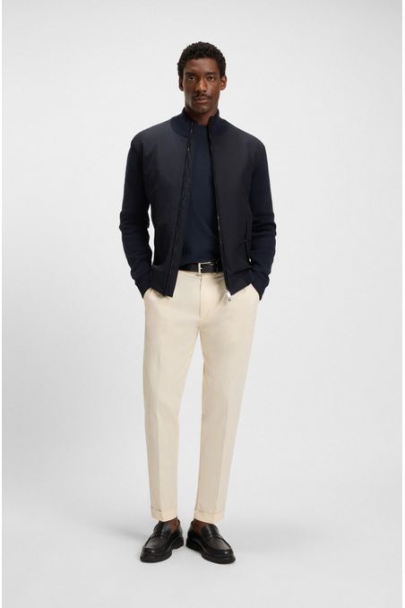 CHAQUETA HÍBRIDA REGULAR FIT CON MONOGRAMA DOUBLE B CHAMARRA TEJIDA REGULAR FIT HOMBRE