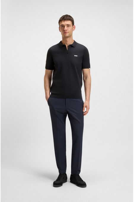 JERSEY ESTILO POLO EN PUNTO DE ALGODÓN CON CREMALLERA EN EL CUELLO SUETÉR REGULAR FIT HOMBRE