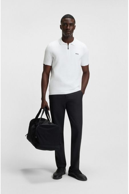 JERSEY ESTILO POLO EN PUNTO DE ALGODÓN CON CREMALLERA EN EL CUELLO SUETÉR REGULAR FIT HOMBRE