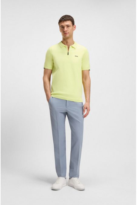JERSEY ESTILO POLO EN PUNTO DE ALGODÓN CON CREMALLERA EN EL CUELLO SUETÉR REGULAR FIT HOMBRE
