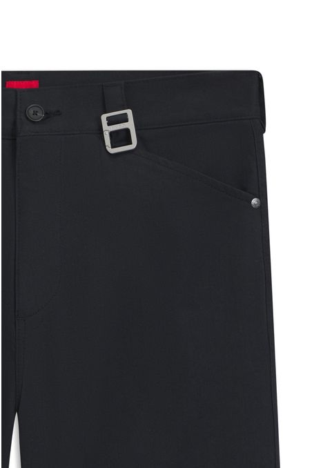 PANTALONES RELAXED FIT DE ALGODÓN MERCERIZADO CON MOTIVO DE ESPIGA PANTALONES CASUALES RELAXED FIT HOMBRE