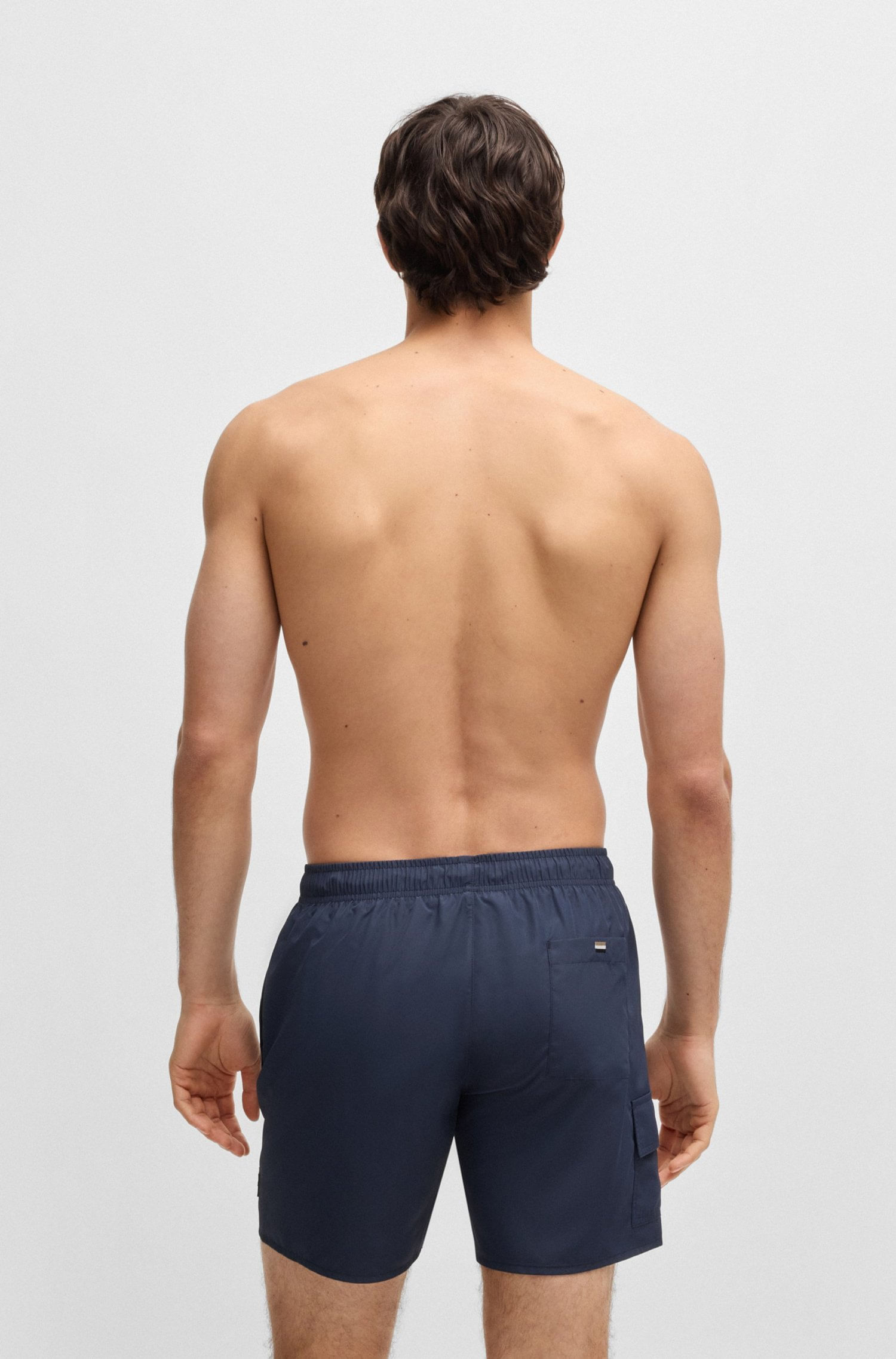 PANTALONETAS DE BAÑO CON BOLSILLO CARGO E INSIGNIA DE LOGO TRAJE DE BAÑO HOMBRE