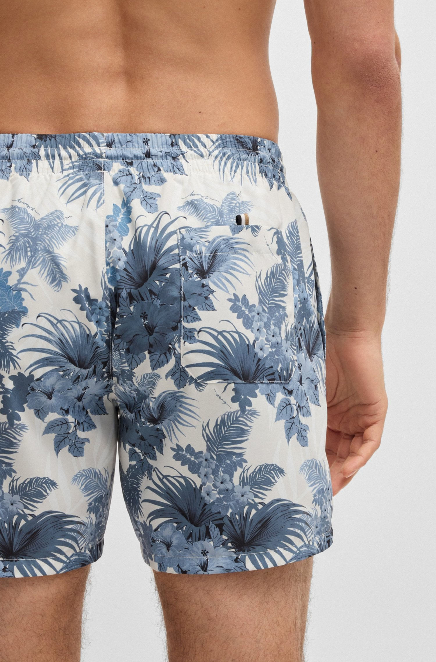 PANTALONETAS DE BAÑO CON ESTAMPADO INTEGRAL E INSIGNIA DE LOGO TRAJE DE BAÑO HOMBRE